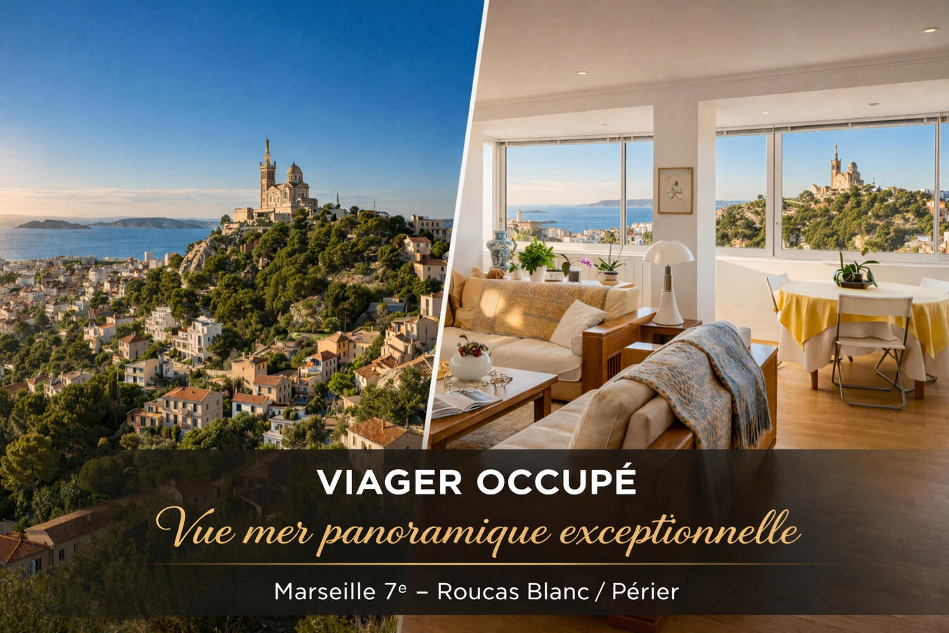 Viager vue mer excpetionnelle 7e Roucas Blanc